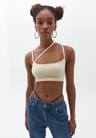 Bayan Bej İnce Askılı Seamless Bralet