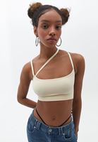 Bayan Bej İnce Askılı Seamless Bralet