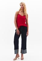 Bayan Kırmızı İnce Askılı Dantelli Atlet