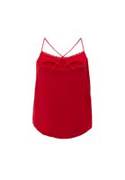 Bayan Kırmızı İnce Askılı Dantelli Atlet