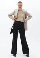 Bayan Siyah Ultra Yüksek Bel Wide-Leg Pantolon ( TENCEL™ )