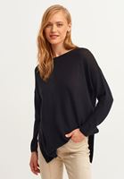 Bayan Siyah Oversize Triko Kazak ( TENCEL™ )