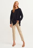 Bayan Siyah Oversize Triko Kazak ( TENCEL™ )