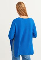 Bayan Mavi Oversize Triko Kazak ( TENCEL™ )
