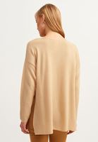 Bayan Bej Oversize Triko Kazak ( TENCEL™ )