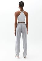 Bayan Gri Beli Lastikli Carrot-Fit Pantolon ( TENCEL™ )