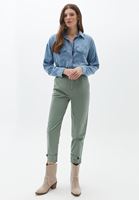 Bayan Mavi Cepli Loose-Fit Gömlek ( TENCEL™ )