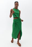 Bayan Yeşil Bağlama Detaylı Atlet