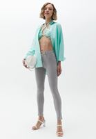 Bayan Gri Toparlayıcı Etkili Skinny Pantolon ( TENCEL™ )