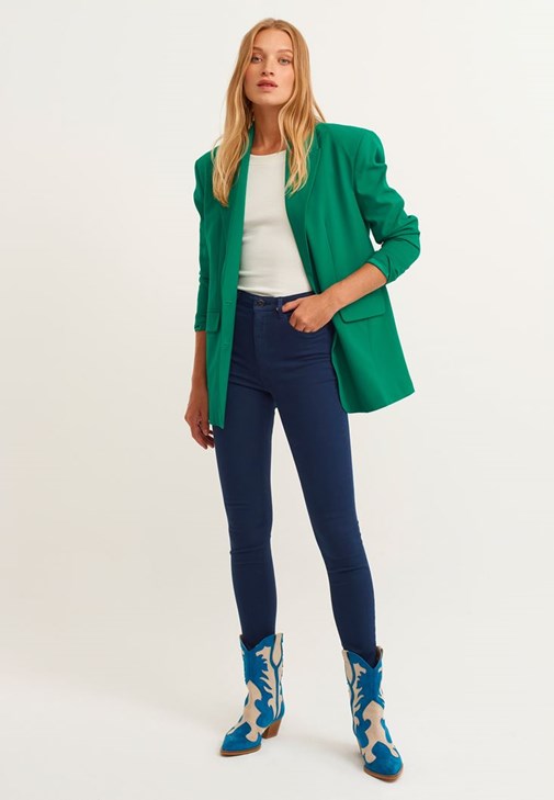 Lacivert Toparlayıcı Etkili Skinny Pantolon ( TENCEL™ )