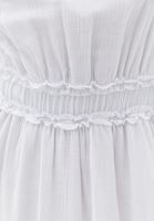 Bayan Beyaz Halter Yaka Midi Boy Elbise