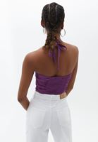 Cut-Out Detaylı Crop Top ve Pantolon Kombini