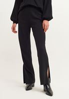 Bayan Siyah Yüksek Bel Triko Pantolon