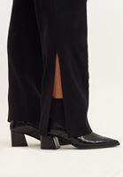 Bayan Siyah Yüksek Bel Triko Pantolon