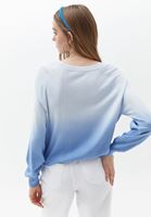 Bayan Çok Renkli Batik Yıkamalı Kazak