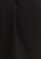 Bayan Siyah Beli Lastik Detaylı Wide-Leg Pantolon