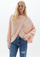 Bayan Turuncu Kruvaze Triko Kazak