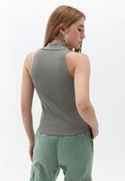 Bayan Yeşil Polo Yaka Triko Atlet