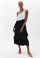 Wide-Leg Pantolon ve Fırfırlı Bluz Kombini
