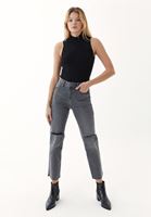 Bayan Siyah Yüksek Yaka Triko Atlet