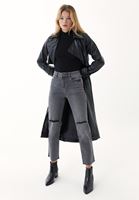 Bayan Siyah Yüksek Yaka Triko Atlet