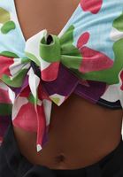 Bayan Çok Renkli Bağlama Detaylı Bluz