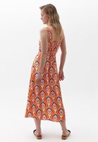 Bayan Çok Renkli Yırtmaçlı Midi Boy Elbise