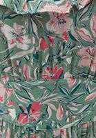 Bayan Çok Renkli Balon Kollu Fırfırlı Midi Elbise