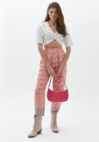 Keten Pantolon ve Crop Bluz Kombini