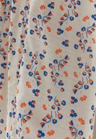 Desenli Bluz ve Yırtmaçlı etek