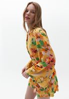 Bayan Çok Renkli Kruvaze Yaka Tulum