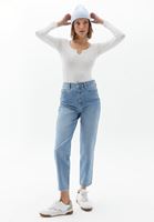 Bayan Krem Uzun Kollu Top