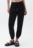 Bayan Siyah Yumuşak Dokulu Jogger Pantolon ( TENCEL™ )