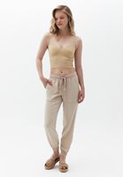 Bayan Bej Yumuşak Dokulu Jogger Pantolon ( TENCEL™ )