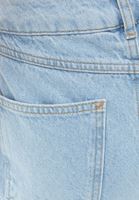 Bayan Mavi Yüksek Bel Straight-Fit Denim Pantolon