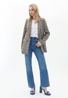 Bayan Mavi Ultra Yüksek Bel Bootcut Pantolon