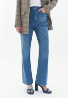 Bayan Mavi Ultra Yüksek Bel Bootcut Pantolon