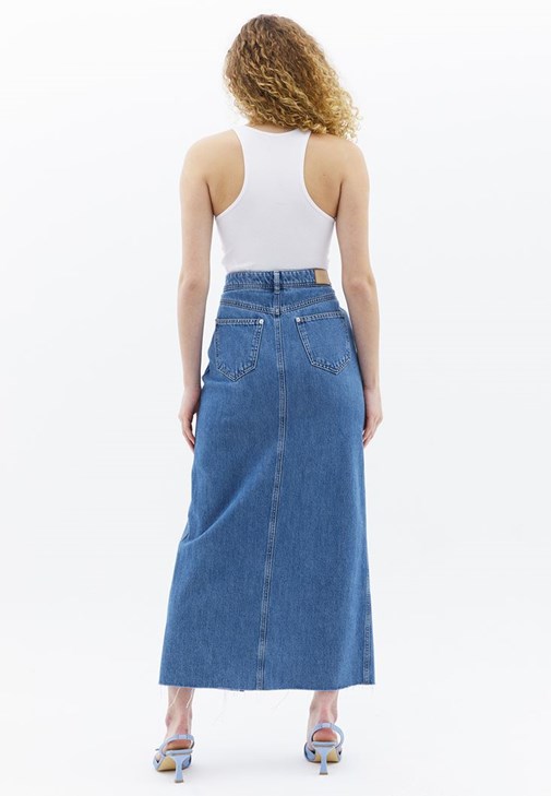 Denim Etek ve Bomber Ceket Kombini
