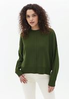 Fermuarlı Kazak ve Tencel Pantolon Kombini