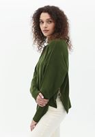 Fermuarlı Kazak ve Tencel Pantolon Kombini