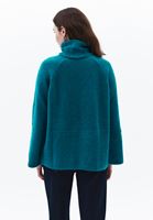 Bayan Mavi Yumuşak Dokulu Loose-Fit Kazak