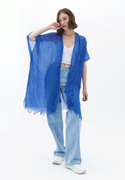 Mavi Midi Boy Basic Kimono