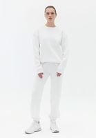 Bayan Krem Sıfır Yaka Oversize Sweatshirt