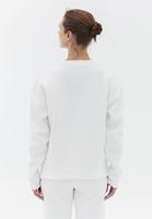 Bayan Krem Sıfır Yaka Oversize Sweatshirt
