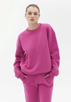 Bayan Pembe Sıfır Yaka Oversize Sweatshirt