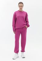 Bayan Pembe Sıfır Yaka Oversize Sweatshirt