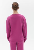 Bayan Pembe Sıfır Yaka Oversize Sweatshirt