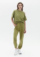 Bayan Yeşil Yüksek Bel Jogger Pantolon