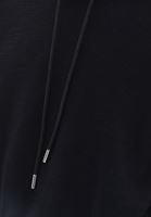 Bayan Siyah Pamuklu Crop Sweatshirt