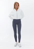 Crop Sweat Hırka ve Tayt Kombini